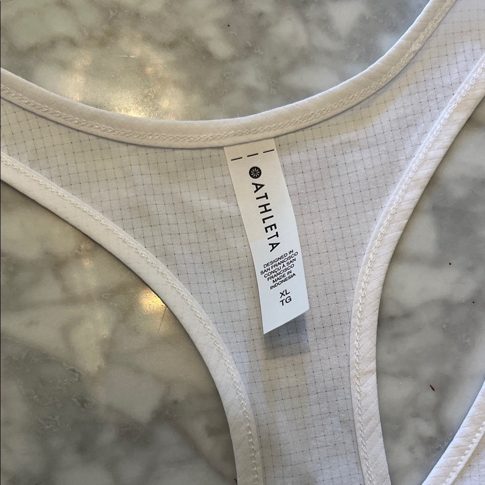 White Racerback Tank Top nwt - Picture 2 of 3